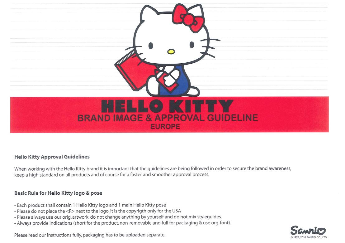 Hello Kitty guideline